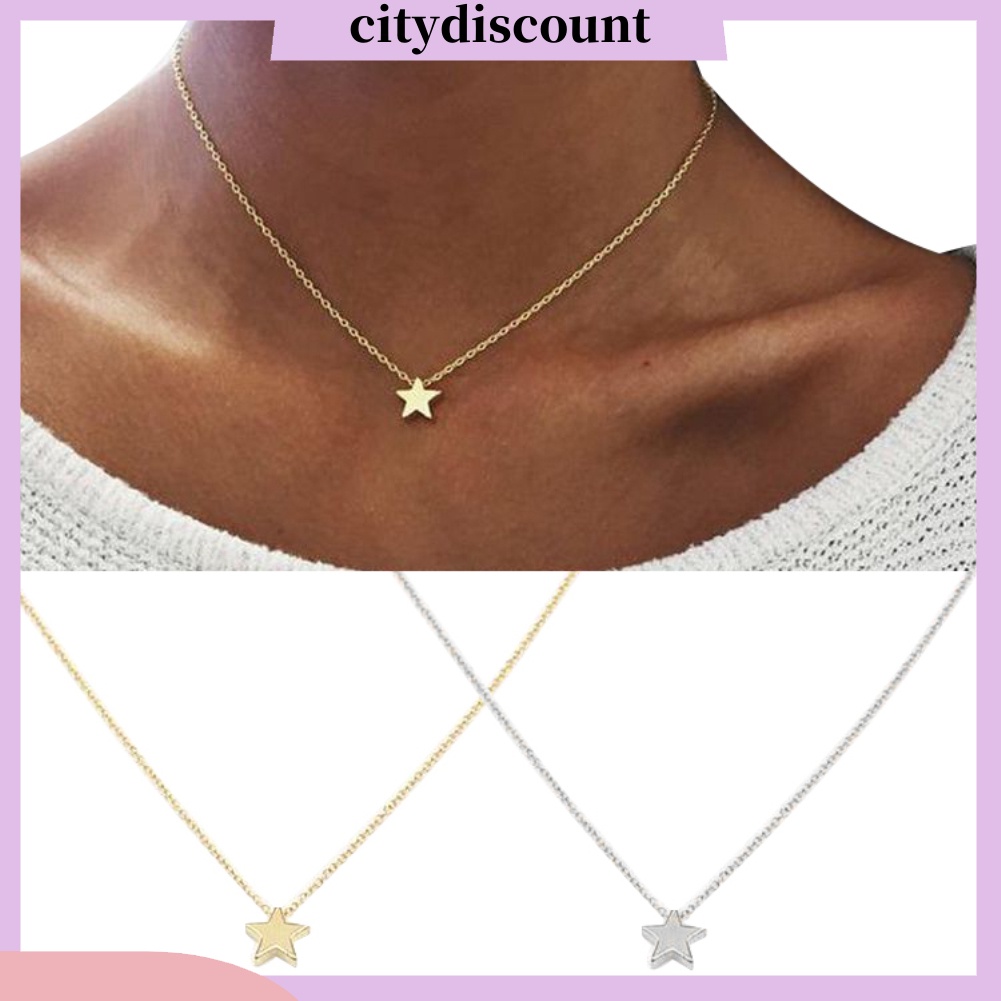 {Citydiscount} Dây chuyền mặt ngôi sao phối đá cẩm thạch