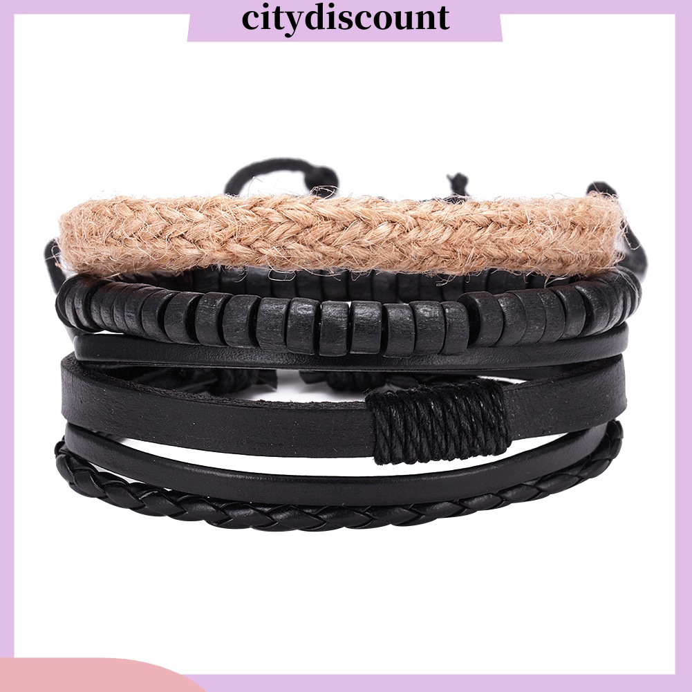 Set 4 Vòng Tay Thời Trang Vintage Dành Cho Nam