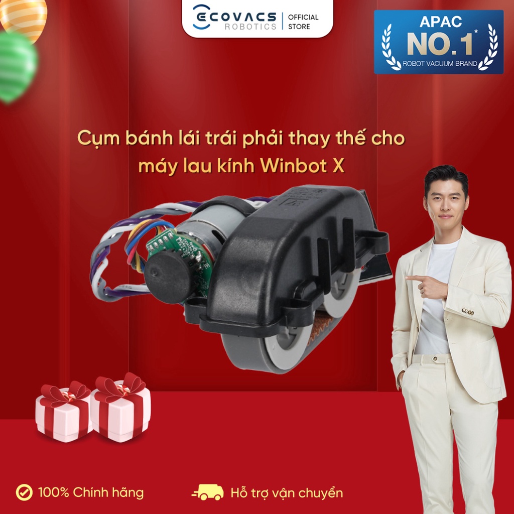 Cụm bánh lái trái/phải thay thế cho máy lau kính Winbot X_Hàng linh kiện nhập chính hãng