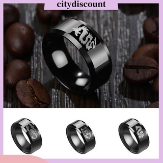 {Citydiscount} Nhẫn hợp kim khắc hình rồng thời trang cho nam