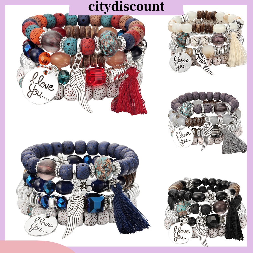Vòng tay xỏ hạt phong cách bohemia