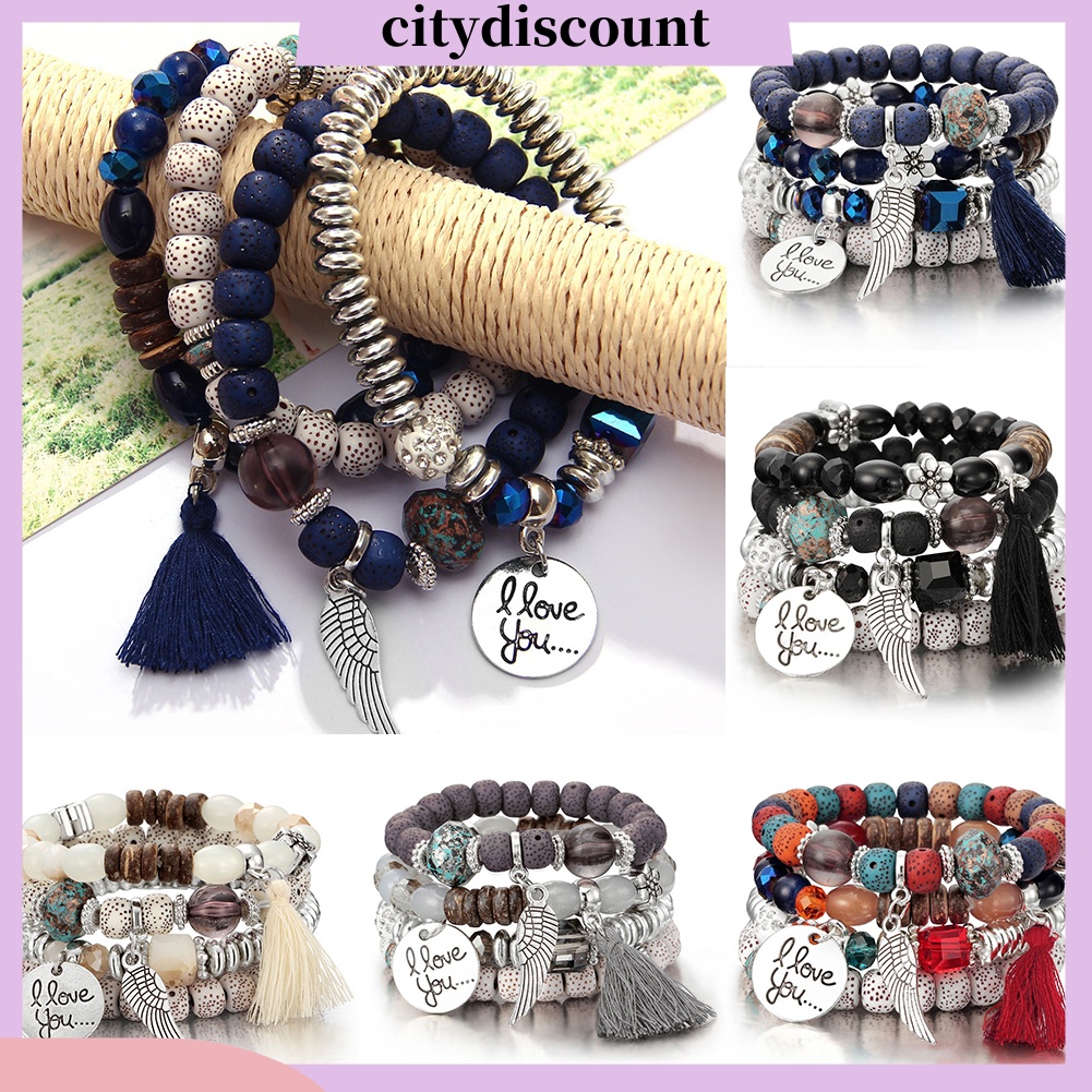 Vòng tay xỏ hạt phong cách bohemia