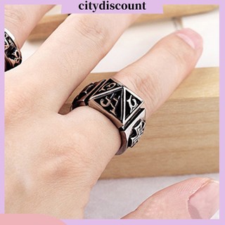 {Citydiscount} Nhẫn thép titanium phong cách Punk cho nam
