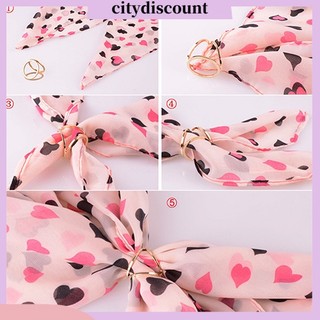 {Citydiscount} Khuy cài khăn choàng lụa mạ vàng phong cách thời trang