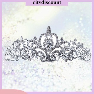 {Citydiscount} Vương Miện Cài Tóc Cô Dâu Đính Đá Thời Trang
