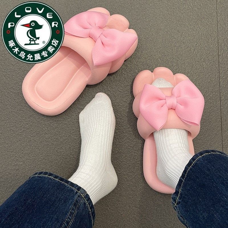 Dép lê nữ thời trang nơ bướm dễ thương xuân hè mẫu mới dễ phối