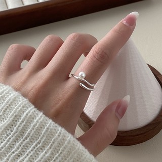 Nhẫn bạc gắn trai Choco Jewelry