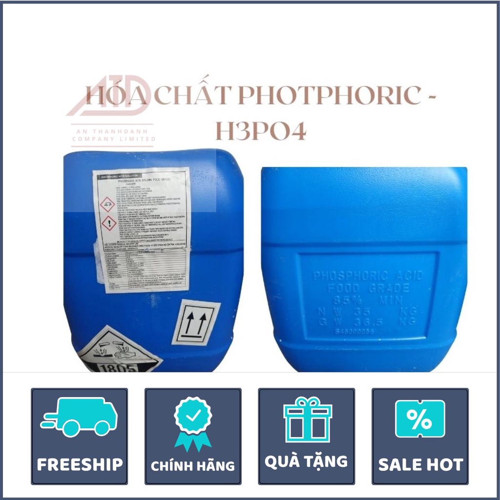 Hóa chất Photphoric H3PO4 dùng để hạ PH nước dùng
