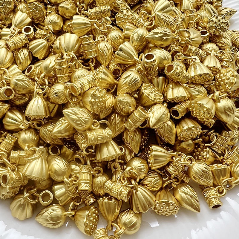 Vòng Đeo Tay Mặt Hoa Sen Vàng Hai Thế Giới Hạnh Phúc DIY Làm Mặt Dây Chuyền Điện Thoại Di Động