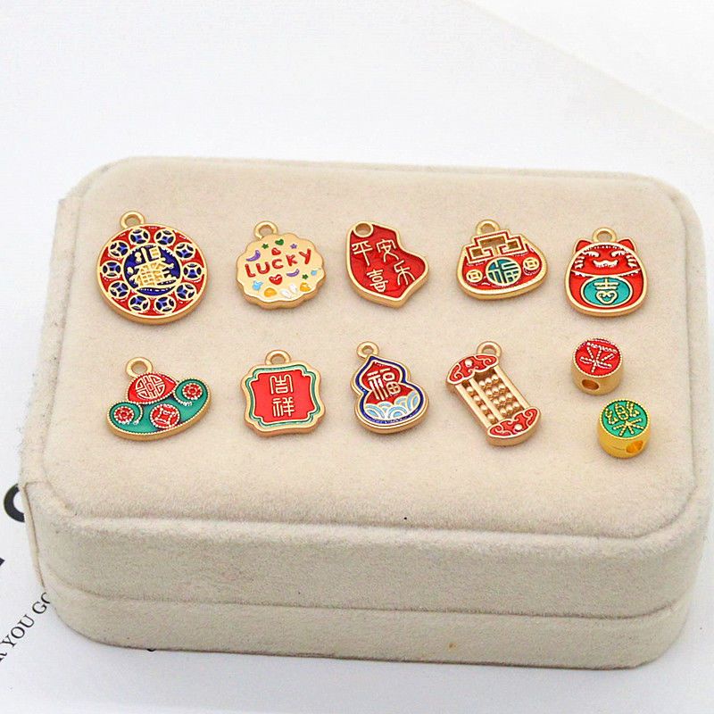 Phụ Kiện Mặt Dây Chuyền / Vòng Đeo Tay Tự Làm Phong Cách Trung Hoa