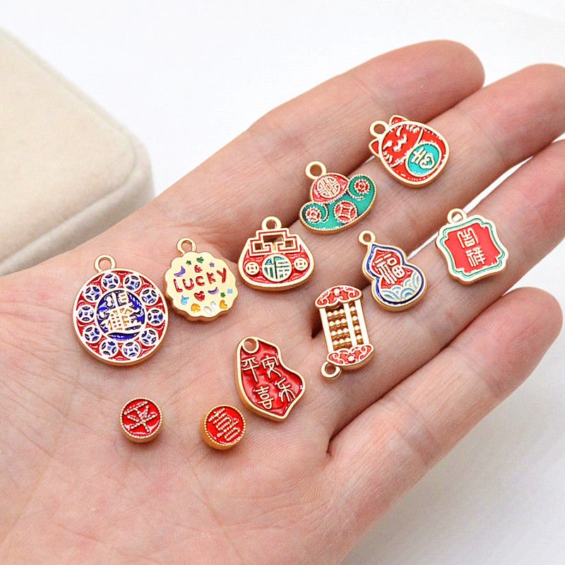 Phụ Kiện Mặt Dây Chuyền / Vòng Đeo Tay Tự Làm Phong Cách Trung Hoa