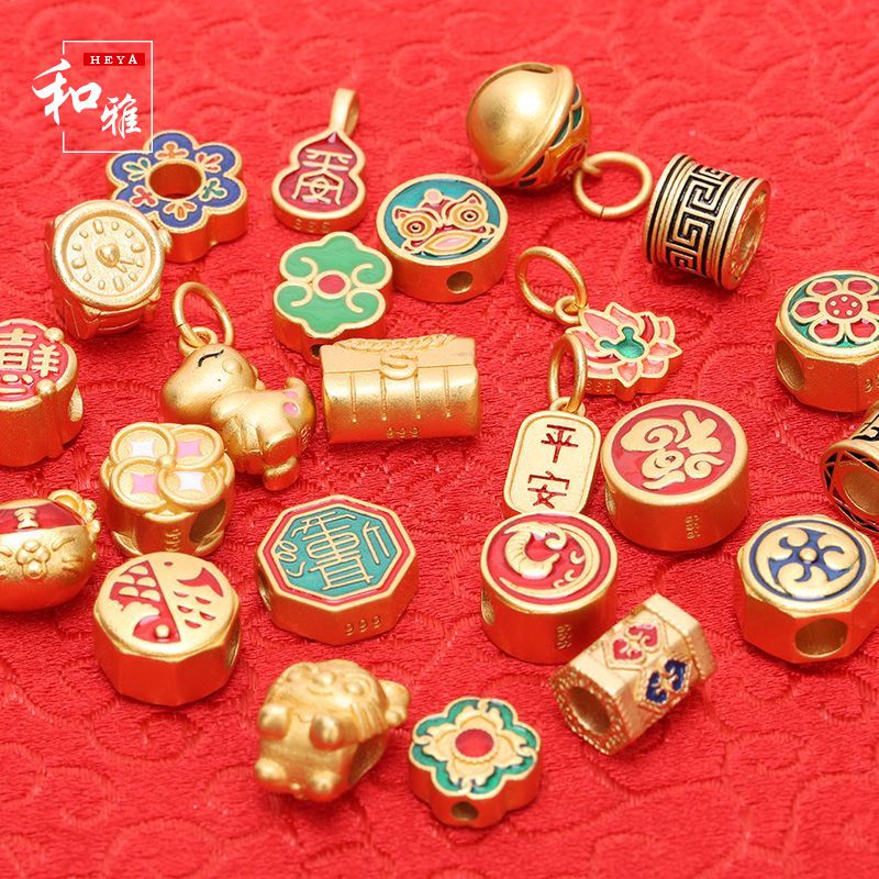 Phụ Kiện Mặt Dây Bện Thủ Công Hình Móng Hổ Màu Vàng Phong Cách Cổ Điển