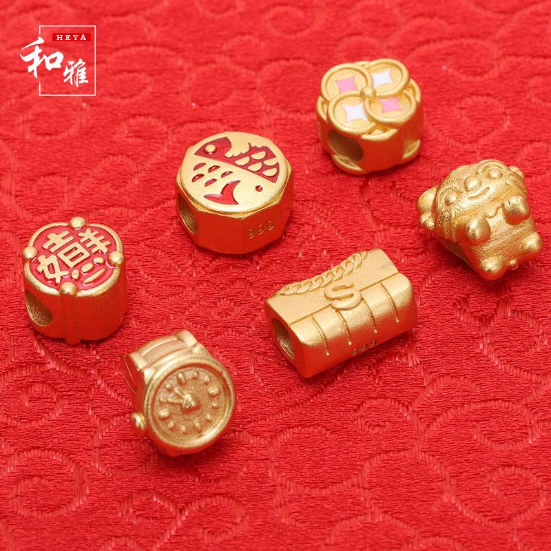 Phụ Kiện Mặt Dây Bện Thủ Công Hình Móng Hổ Màu Vàng Phong Cách Cổ Điển