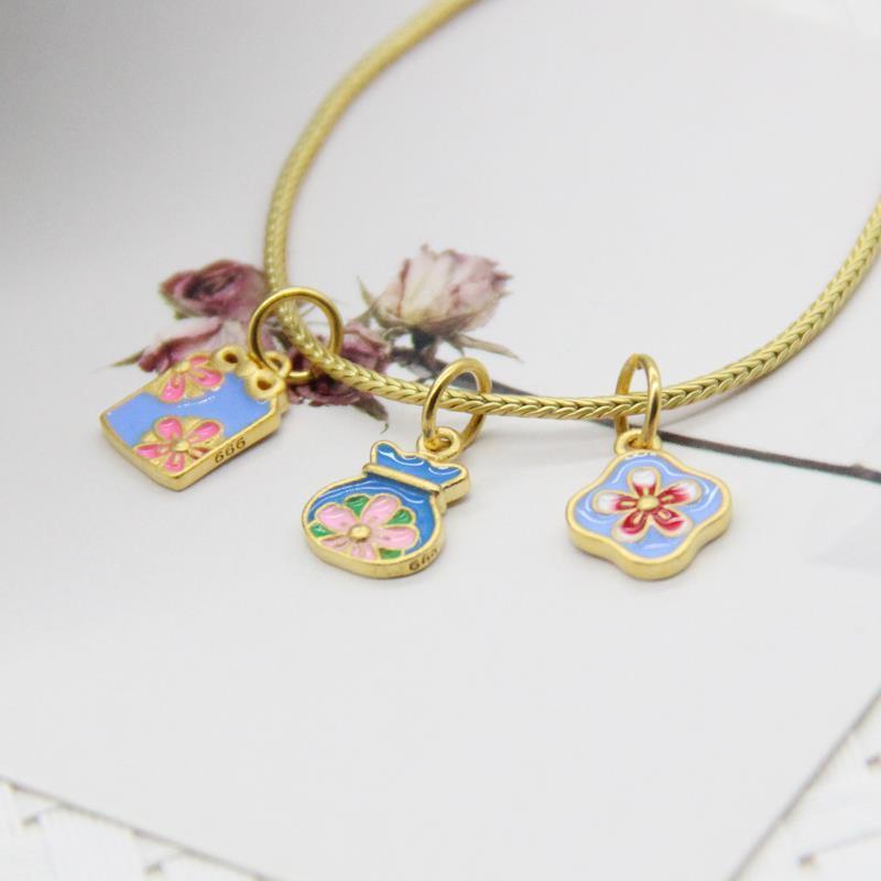 Phụ Kiện Mặt Dây Chuyền Hình Phương Pháp Cổ Điển Màu Vàng Kim Dễ Phối Đồ Mọi Thứ Sản Phẩm Tốt Trên Chữ Ký w