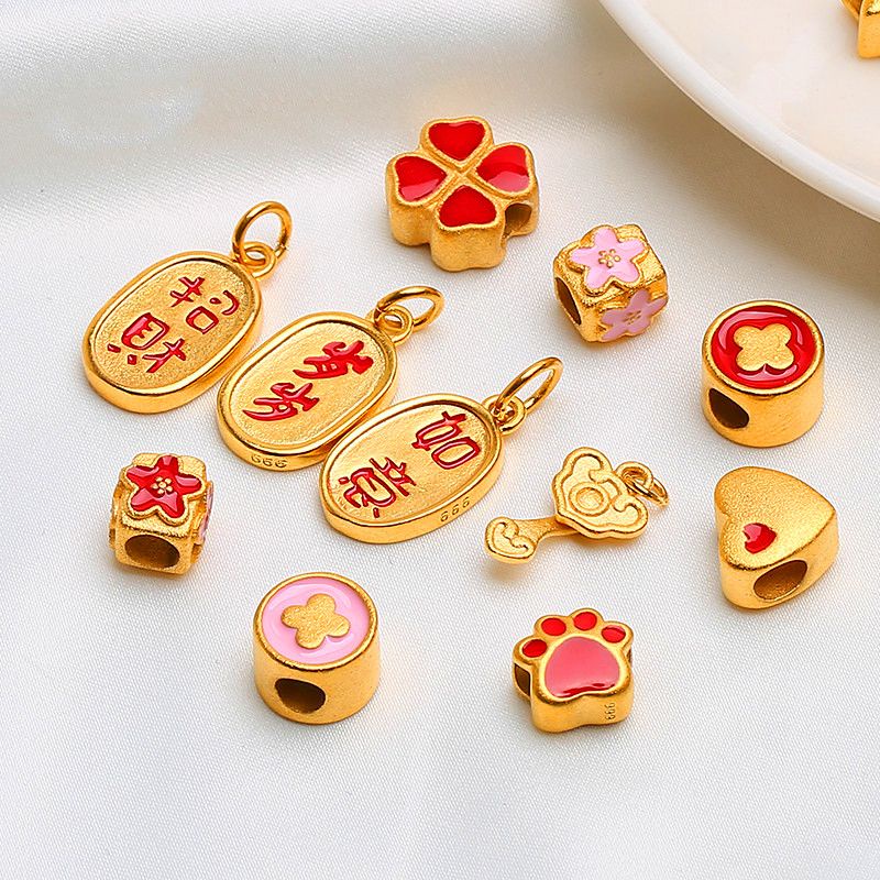 Phụ Kiện Hạt Xỏ Vòng Tay Vàng Kim Việt Nam Phụ Kiện Thủ Công Cho Nữ Giới natal Năm Mới Tự Làm