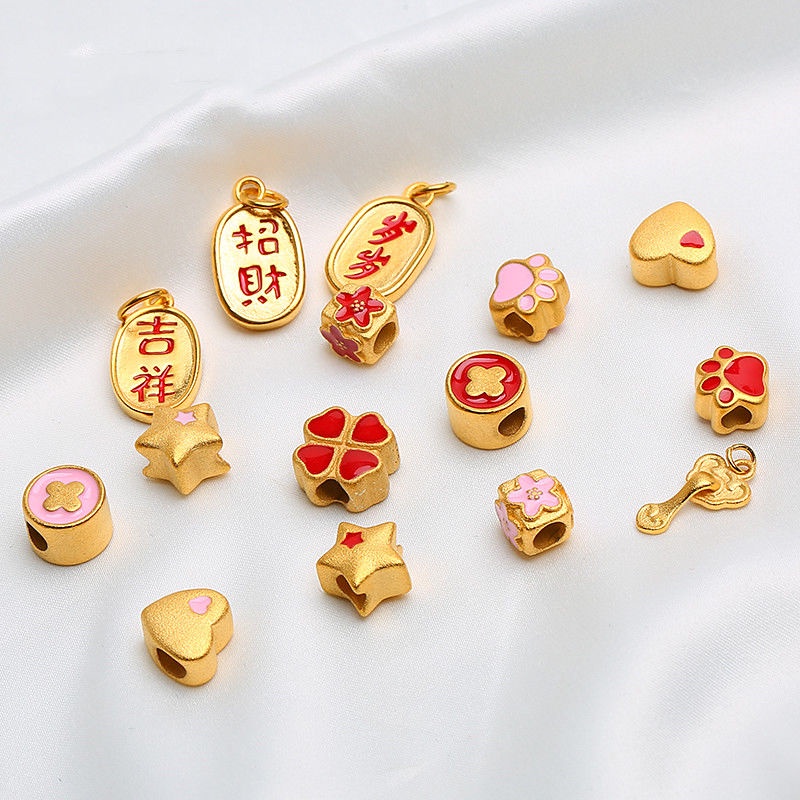 Phụ Kiện Hạt Xỏ Vòng Tay Vàng Kim Việt Nam Phụ Kiện Thủ Công Cho Nữ Giới natal Năm Mới Tự Làm