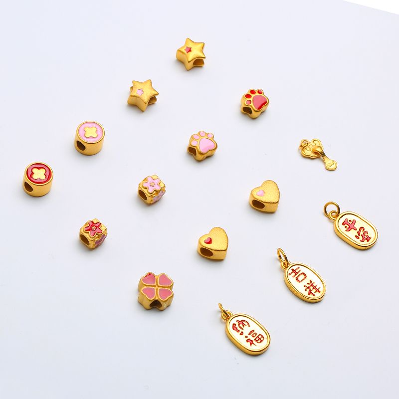 Phụ Kiện Hạt Xỏ Vòng Tay Vàng Kim Việt Nam Phụ Kiện Thủ Công Cho Nữ Giới natal Năm Mới Tự Làm