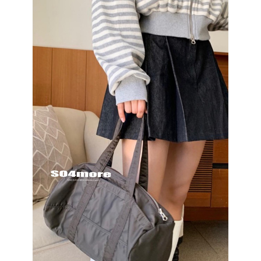 [SO4more] Túi Thể Thao Đeo Vai Hình Trụ Bằng Kim Loại Millennium Dễ Thương Phong Cách Hàn Quốc Cổ Điển