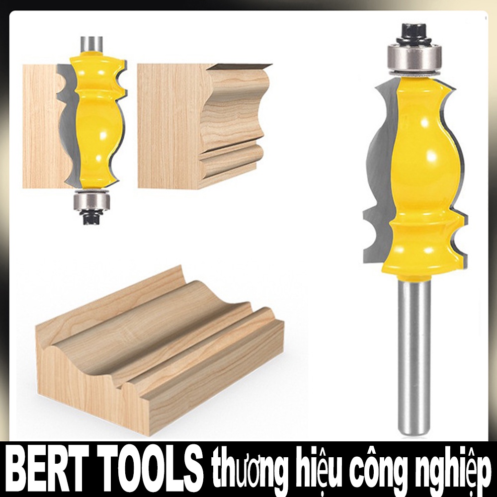 BERT🇻🇳｜Mũi Phay Phào Chỉ Gỗ Dao Phay Soi Chỉ Cắt Cạnh Lưỡi Hợp Kim Cao Cấp Hình Đuôi Cá