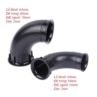 Ống thông hơi cong 90 độ size 50, 64mm đơn giá 1 cái