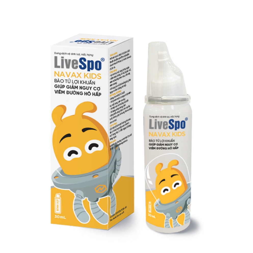[ Chính Hãng ] Xịt mũi vệ sinh hằng ngày LiveSpo NAVAX KIDS tiện dụng (Bình xịt 50ML)
