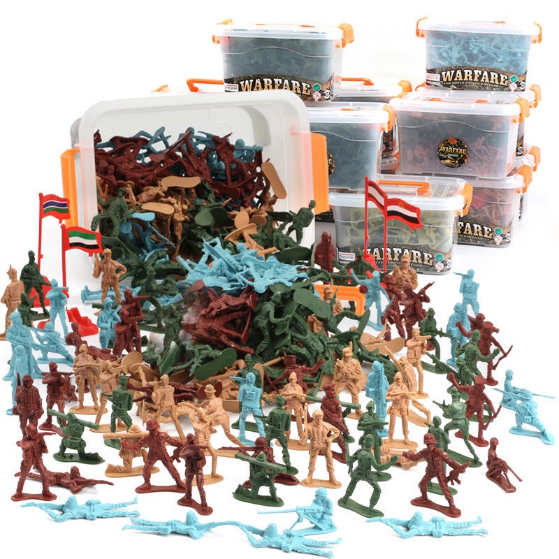 Mô Hình Đồ Chơi Người Lính Chiến Tranh Bằng Nhựa Nhiều Màu Sắc Dễ Thương Cho Bé