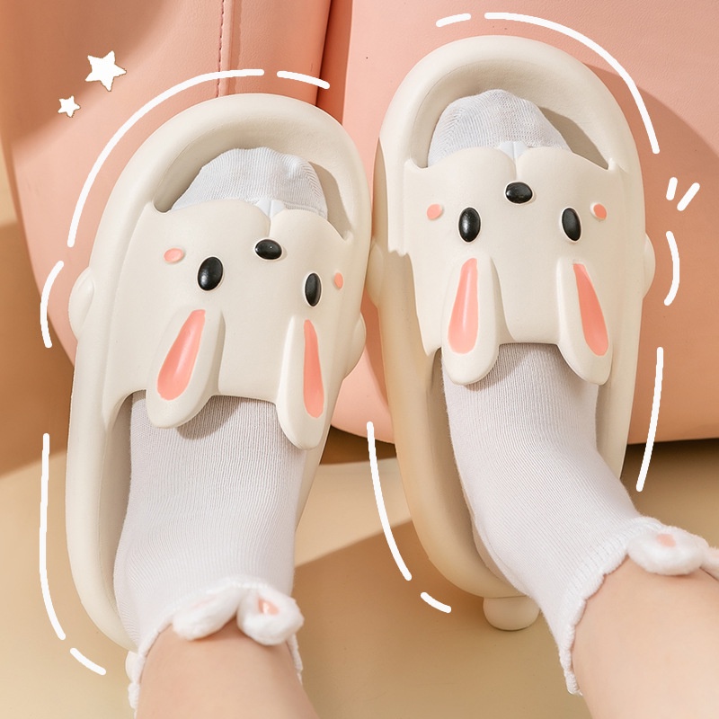 Dép thỏ Sandal Đế Mềm Chống Trượt Thời Trang Xuân Hè Dễ Thương Cho Nữ dép bánh mì