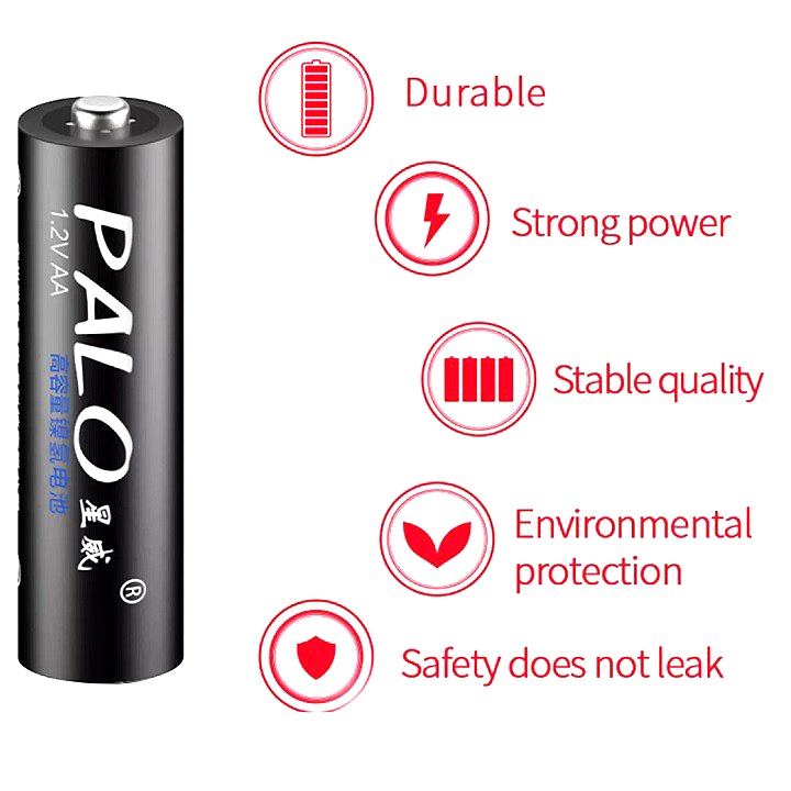 Pin xanh 1200mAh, Palo đen 3000mAh có mạch sạc