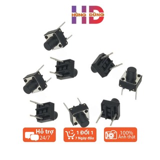 Combo 20 Bộ 10 Nút Nhấn 2 Chân Vuông Đen, nút nhấn lò vi sóng, máy giặt, điều hòa
