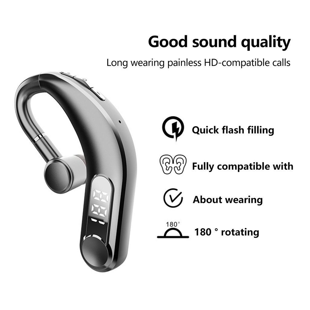 PO-Tai Chống Ồn Thông Dụng,Tai Nghe Bluetooth M22 Móc Vành
