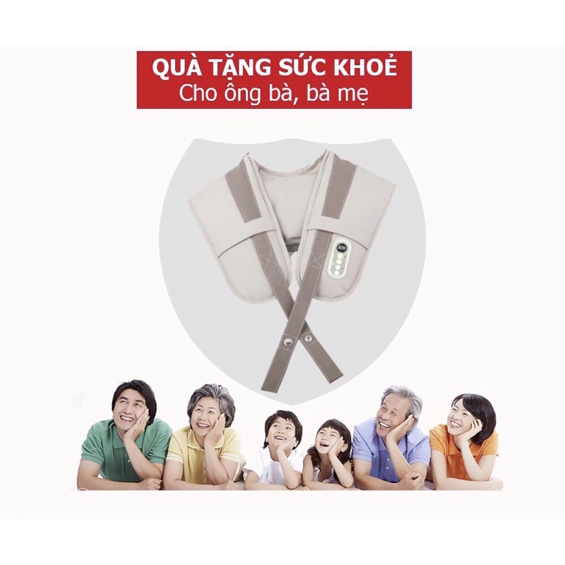 Đai masage đấm bóp lưng, vai, gáy, toàn thân Cervical massage shawls