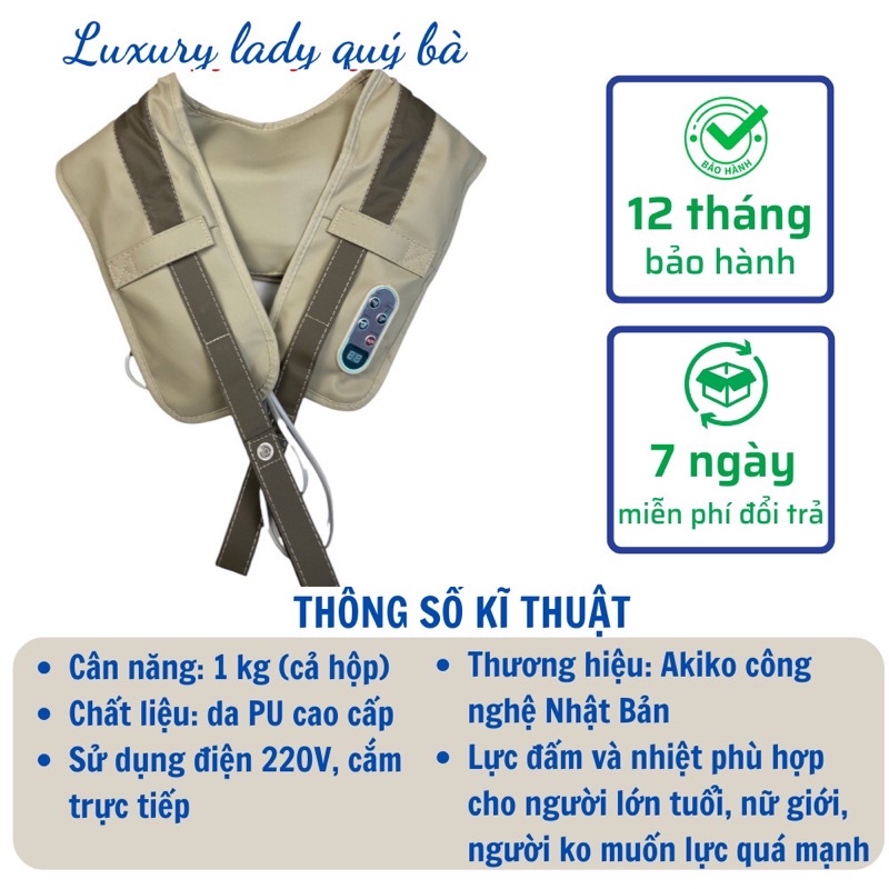 Đai masage đấm bóp lưng, vai, gáy, toàn thân Cervical massage shawls