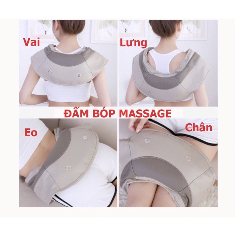 Đai masage đấm bóp lưng, vai, gáy, toàn thân Cervical massage shawls