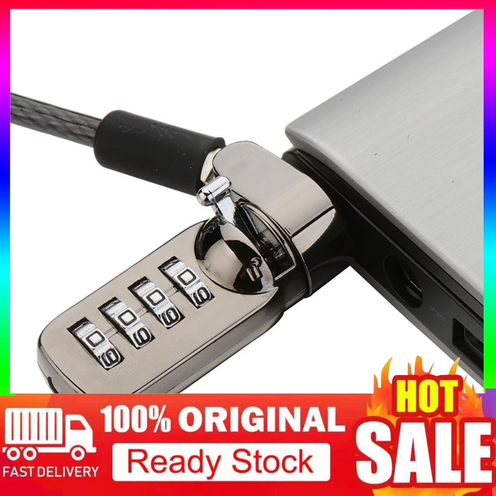 PO-Thông Dụng Chống Trộm Cho PC Laptop,Dây Cáp Khóa Số An Toàn