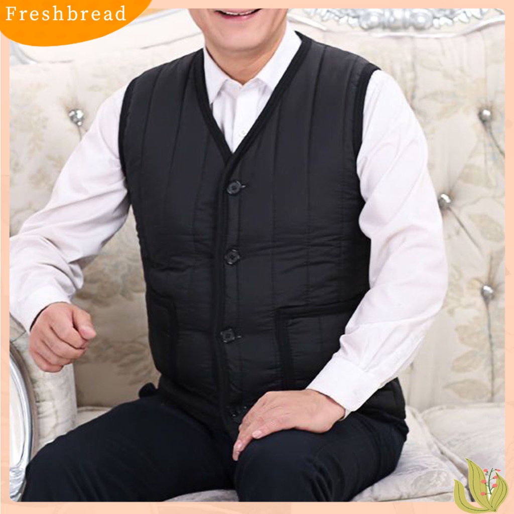 FRESH| Mic_sleeve Áo Khoác Ghi Lê Lót Lông Cừu Cổ Chữ V Không Tay Thời Trang Thu Đông Giản Dị Dành Cho Nam