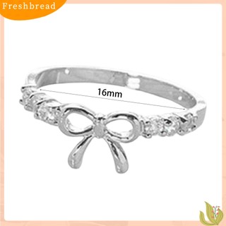 FRESH| Nhẫn Cưới Hình Nơ Đính Đá Đơn Giản Tinh Tế