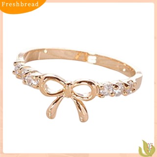 FRESH| Nhẫn Cưới Hình Nơ Đính Đá Đơn Giản Tinh Tế