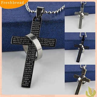 {FRESH} Vòng Cổ Mặt Chữ Thập Xỏ Nhẫn Cá Tính Cho Nam
