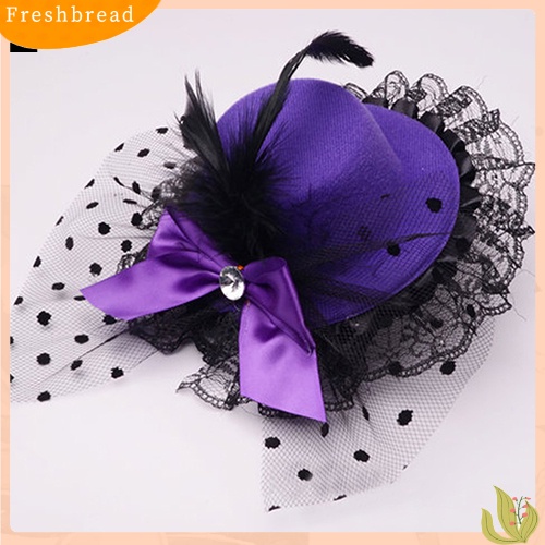 Kẹp tóc hình nón phối ren đính nơ phong cách nữ tính