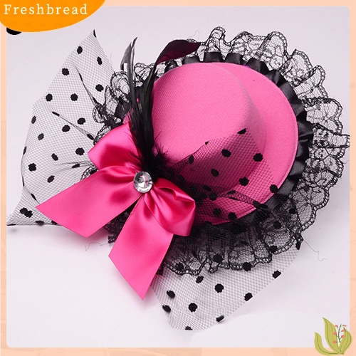 Kẹp tóc hình nón phối ren đính nơ phong cách nữ tính