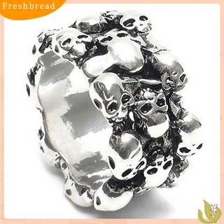 FRESH| 1 Nhẫn Hình Đầu Lâu Bằng Thép Không Gỉ Cho Nam