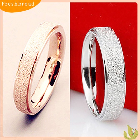 FRESH| Nhẫn Cưới Chất Liệu Thép Không Gỉ Thiết Kế Dạng Nhám Độc Đáo