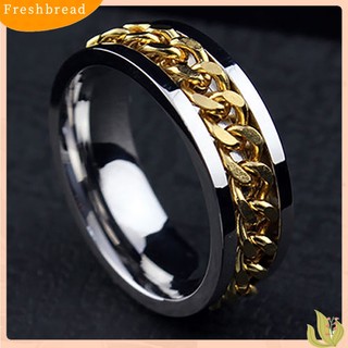 FRESH| Nhẫn Hình Dây Xích Bằng Thép Không Gỉ Độc Đáo
