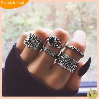 (FRESH) Set 5 Nhẫn Đeo Khớp Ngón Tay Phong Cách Retro