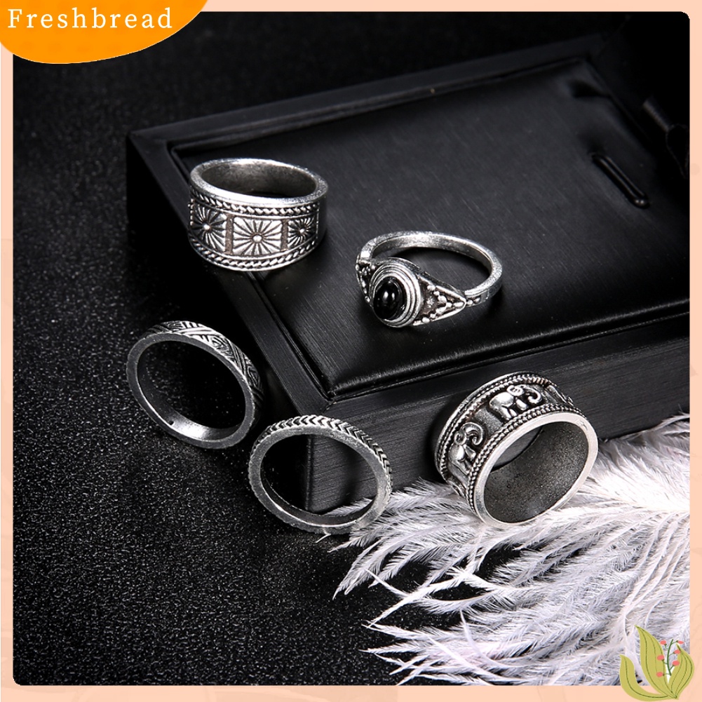 Set 5 Nhẫn Đeo Khớp Ngón Tay Phong Cách Retro