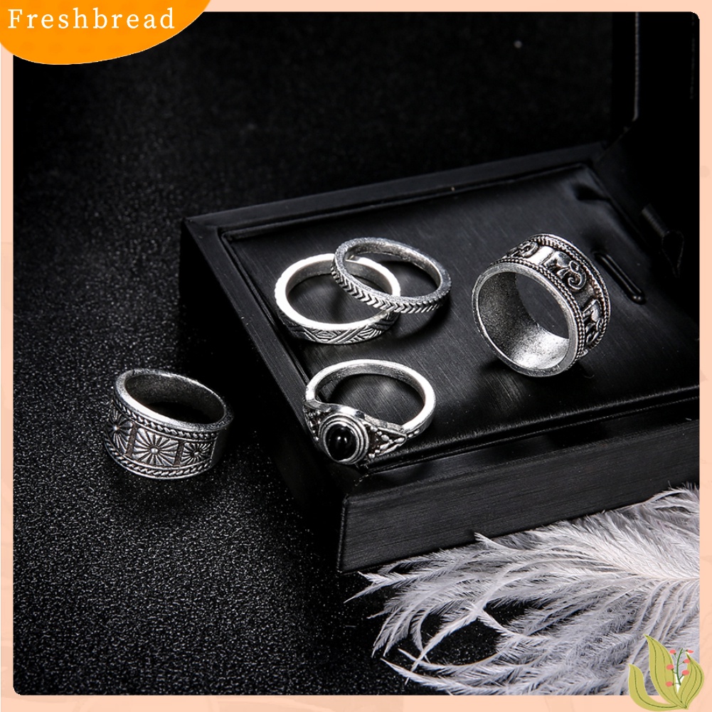 Set 5 Nhẫn Đeo Khớp Ngón Tay Phong Cách Retro