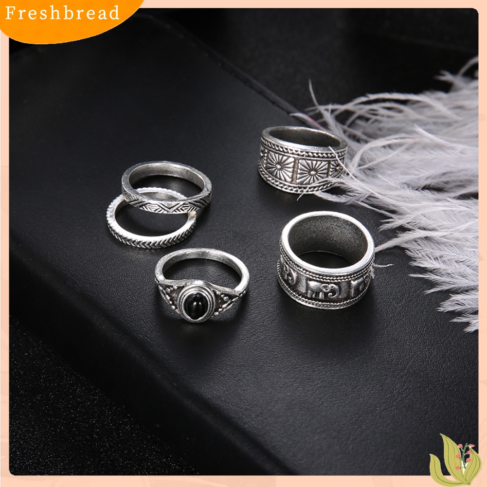 Set 5 Nhẫn Đeo Khớp Ngón Tay Phong Cách Retro