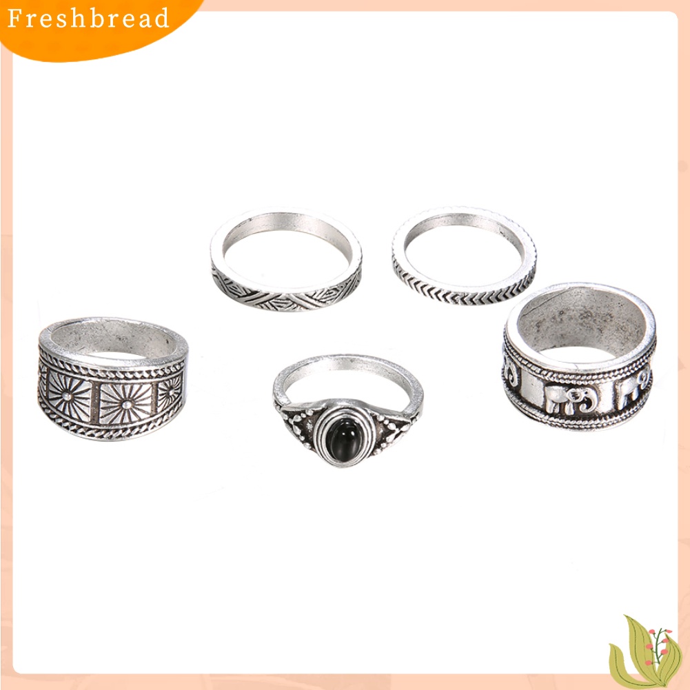 Set 5 Nhẫn Đeo Khớp Ngón Tay Phong Cách Retro