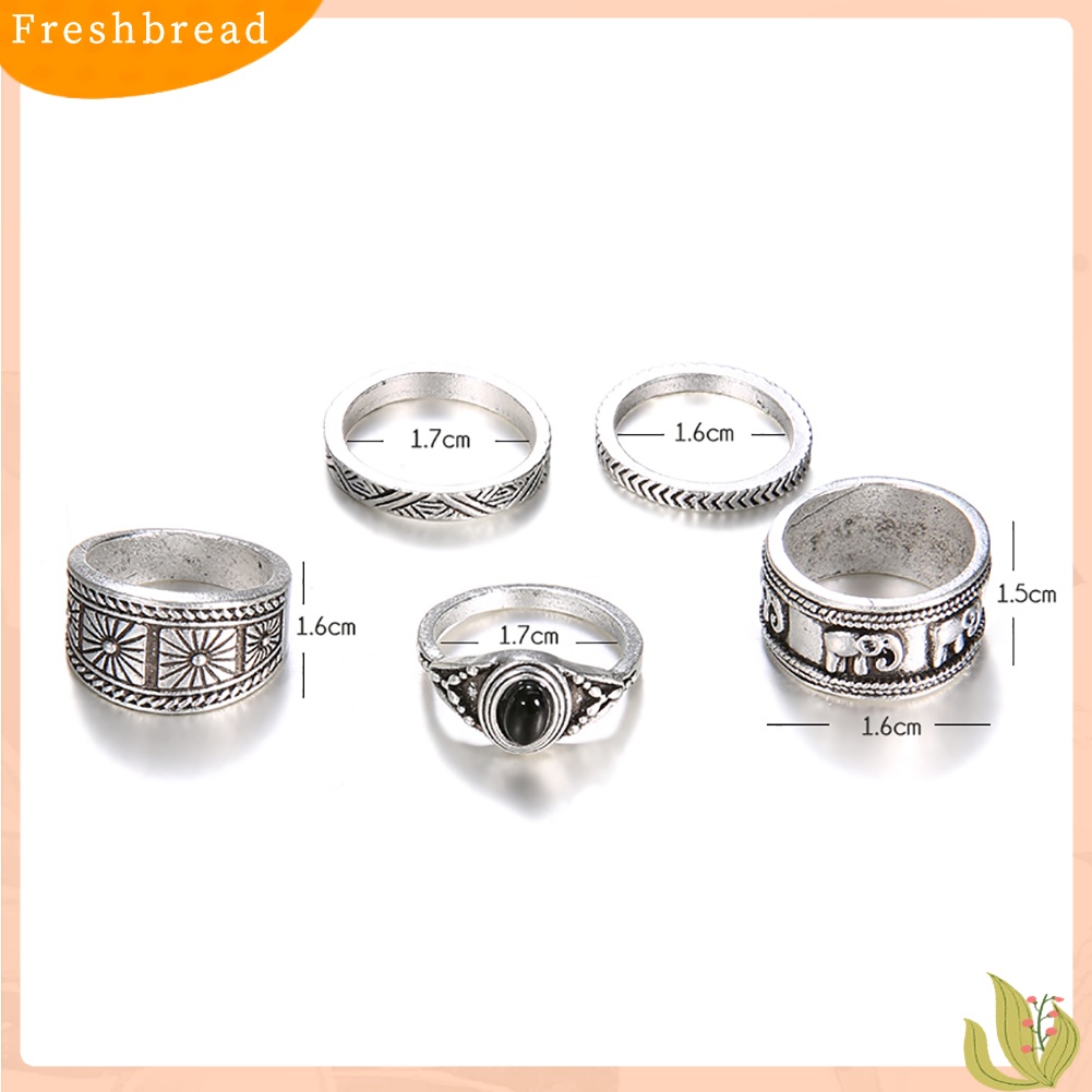 Set 5 Nhẫn Đeo Khớp Ngón Tay Phong Cách Retro