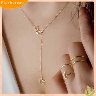 FRESH| Vòng cổ Choker Mặt Hình Ngôi Sao / Mặt Trăng Đơn Giản Cho Nữ